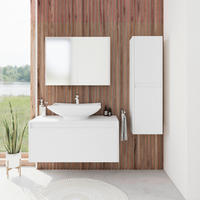BADEZIMMER Martina Weiß 4-teilig - Weiß, Holz (100/45/45cm) - Bessagi Home