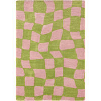 TEPPICH vintage karos grün Groovy 80x140 cm - Grün, Textil (80/140cm) - Nazar Rugs