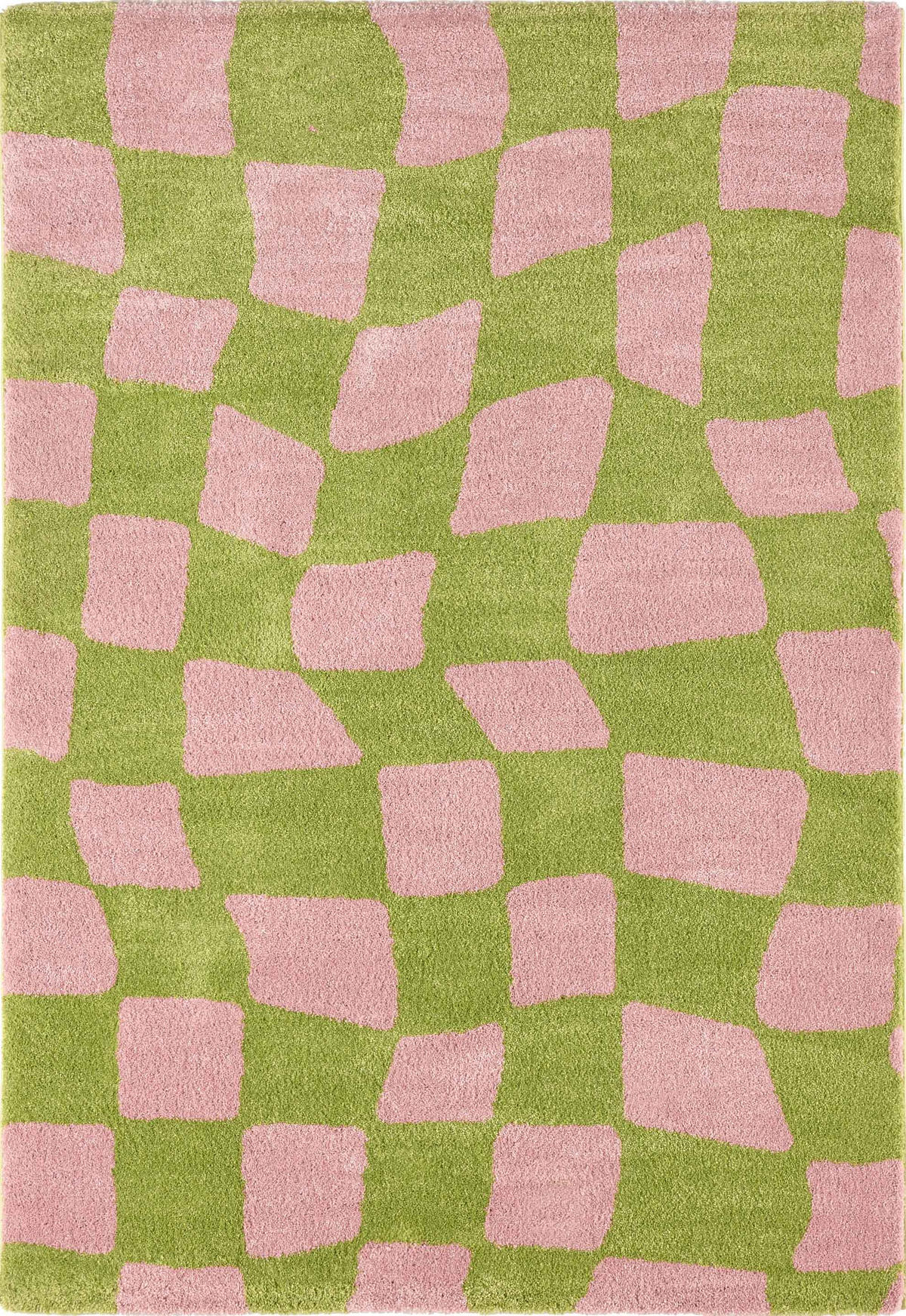 TEPPICH vintage karos grün Groovy 80x140 cm - Grün, Textil (80/140cm) - Nazar Rugs