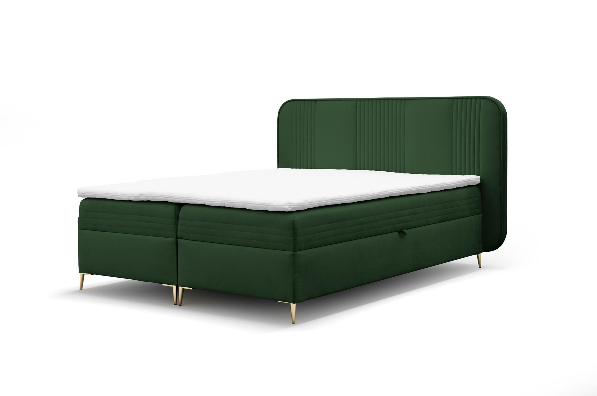 BOXBETT Alize - Grün, Holzwerkstoff/Textil (200/200cm) - Fun Möbel