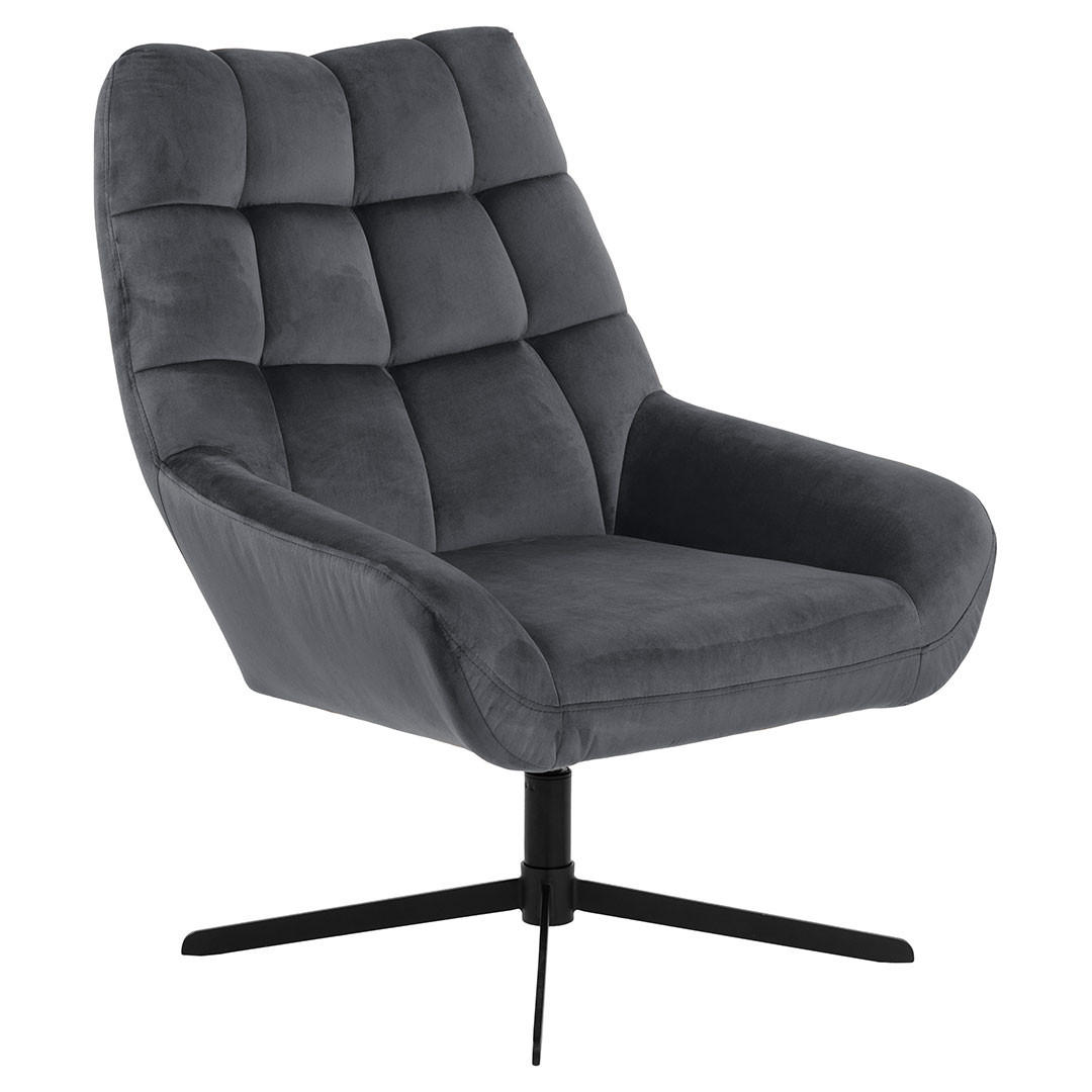 SESSEL, Paris, Grau, Stoff, 73 x 76 x 89 cm - Grau, Textil/Metall (73/89/76cm) - ebuy24