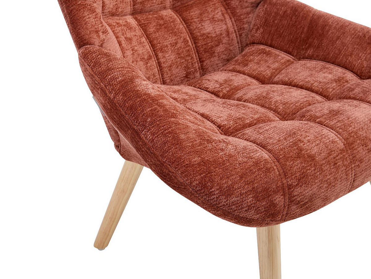 SESSEL mit gerader Rückenlehne - 1 -Sitzer - Polyester - terracotta - LUOSTO - Braun, Textil (87/83/79cm) - Vente-Unique