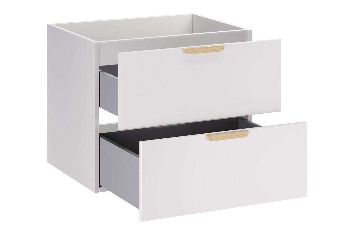 WASCHBECKENUNTERSCHRANK 60 cm 2 Teile - Aster White A BM425 in Weiß/Matt - Weiß, Holz (60/50/46cm)