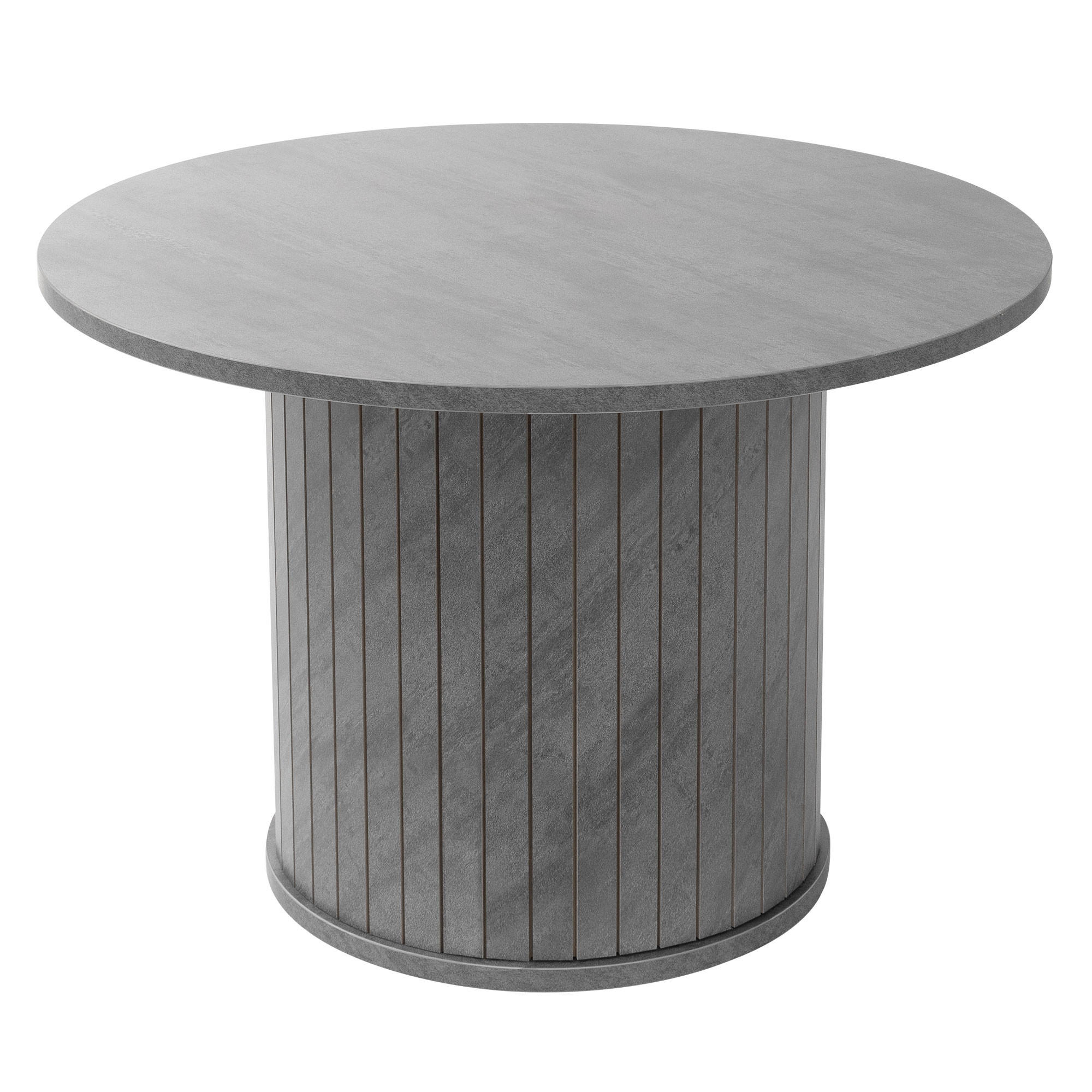 COUCHTISCH rund Ø60 x 40 cm Beton-Optik Grau - Grau, Holz (60/60/40cm) - ML-DESIGN