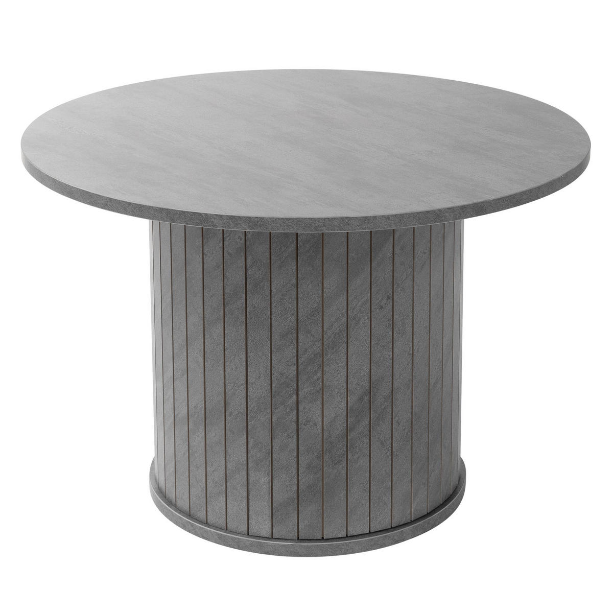 COUCHTISCH rund Ø60 x 40 cm Beton-Optik Grau - Grau, Holz (60/60/40cm) - ML-DESIGN