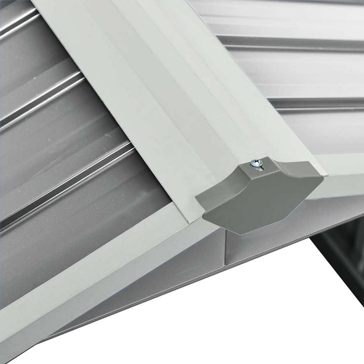 RASENMÄHER Garage 92/97/63 Cm Verzinkter Stahl Grau - Grau, Metall (92/63/97cm) - vidaXL