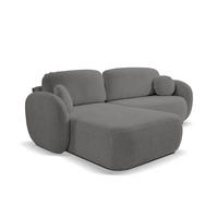 ECKSOFA OLEMO Schwarz - Schwarz, Textil (248/86.5/174cm) - Pillovely