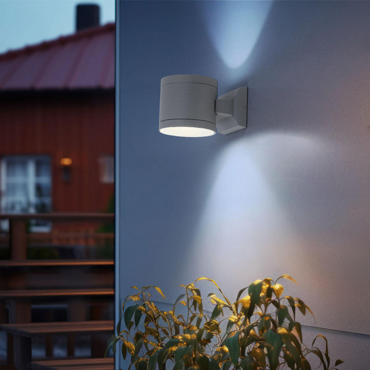 WANDLEUCHTE Aluminium Grau Glas - Grau, Glas (10.8/9.5/15.7cm)