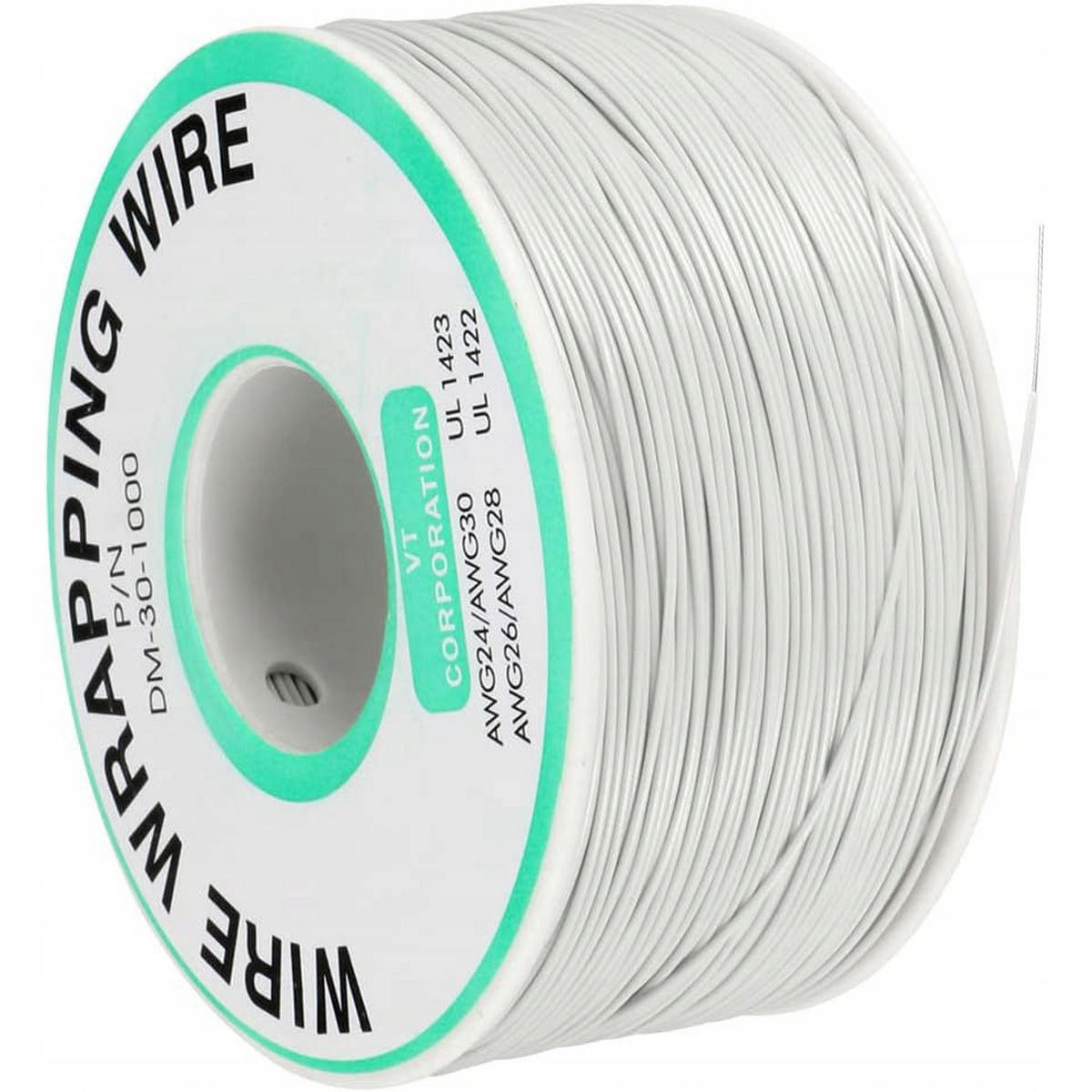 KABEL KYNAR, AWG 30 Ø 0,25 mm, Ø außen 0,6 mm, 200 m, verzinntes Kupfer, PVC-Isolierung, 300 V, -60 bis 105 °C - Multicolor, Kunststoff/Metall (10/10/10cm)