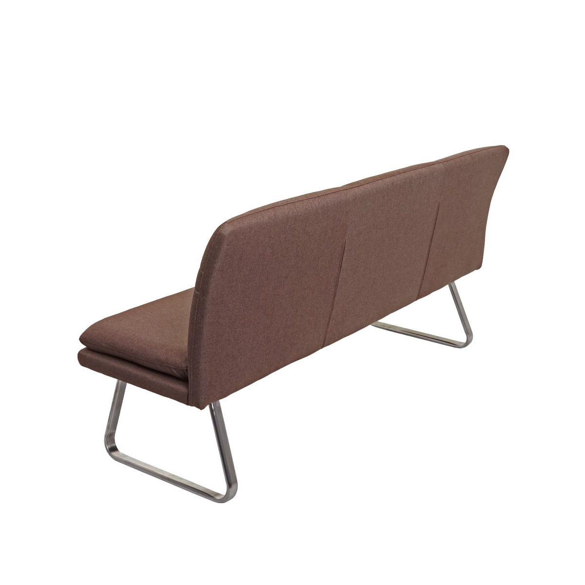 SITZBANK Braun, Silber - Silberfarben/Braun, Textil (180/90/59cm) - MCW