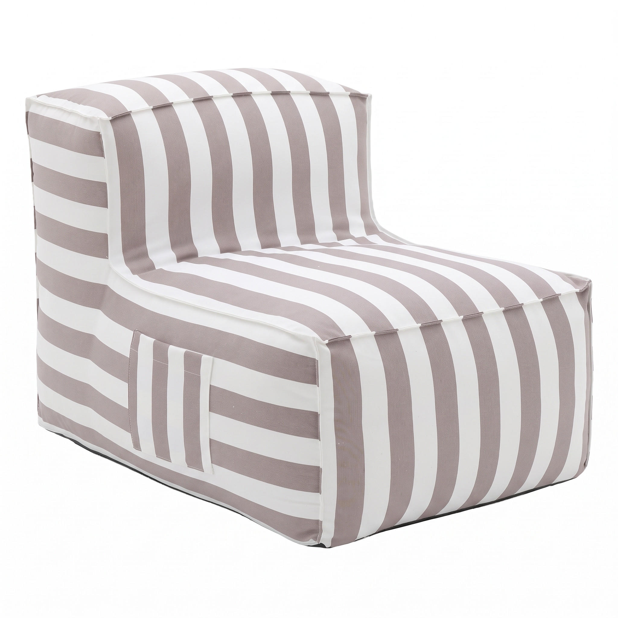 OUTDOOR Sitzsack SOFT mit Rückenlehne für Garten & Terrasse, Beige - Beige, Textil (70/75/100cm) - Muffo