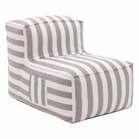 OUTDOOR Sitzsack SOFT mit Rückenlehne für Garten & Terrasse, Beige - Beige, Textil (70/75/100cm) - Muffo