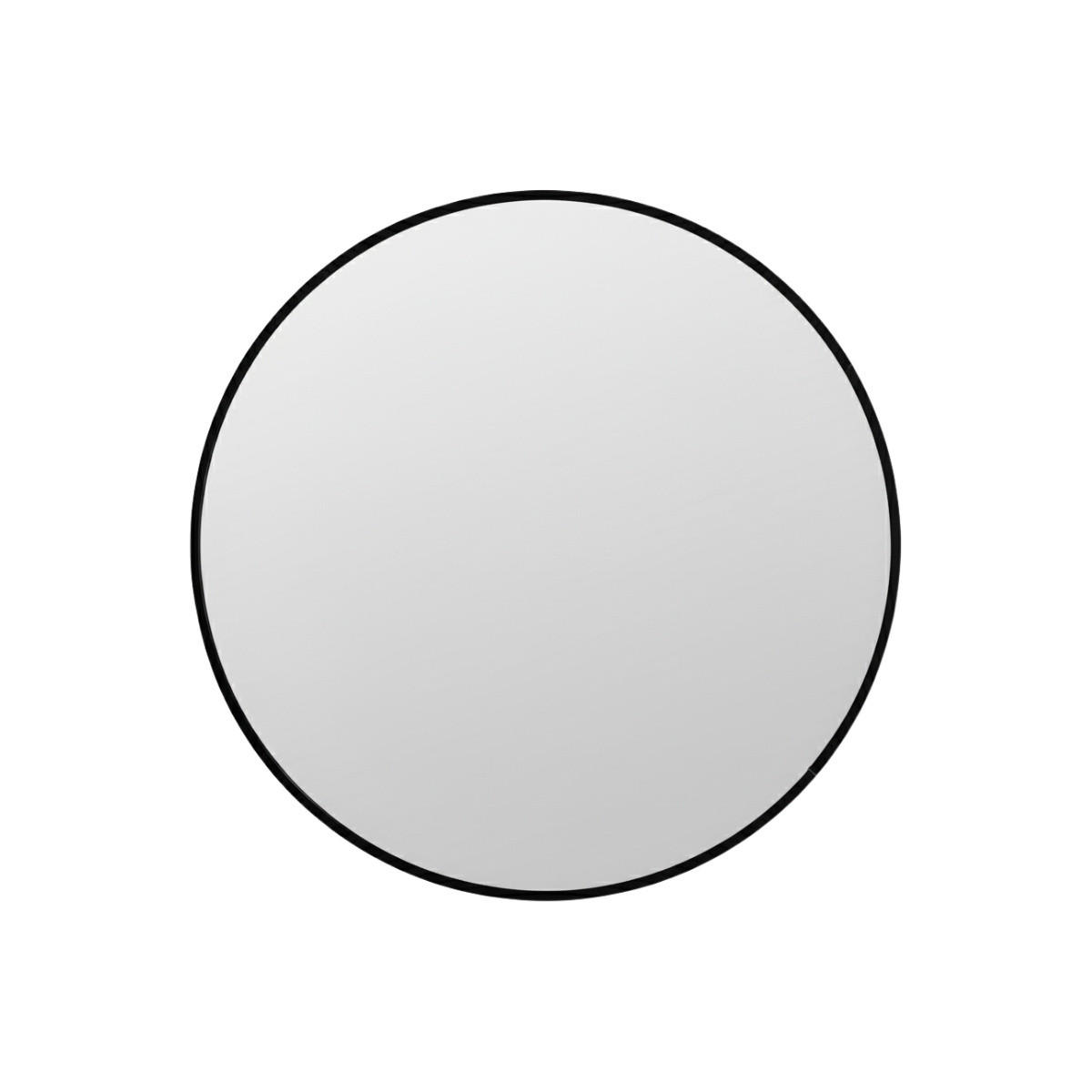 WANDSPIEGEL Loop Ø 60 cm - Schwarz, Glas (60/60/2.5cm) - EDAXO