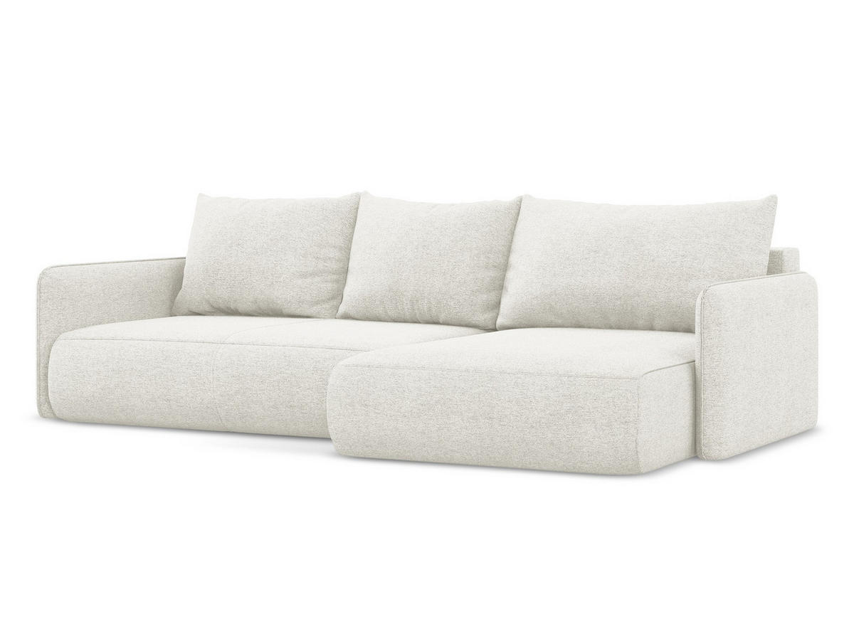 ECKSOFA mit Schlaffunktion Strukturstoff Stoff Grün - Dunkelgrün/Schwarz, Holz/Textil (236/162cm) - Makamii