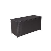 AUFLAGENBOX Vera Schwarz Polyester Gartenbox Kissenbox Outdoor - Schwarz, Kunststoff (50/60/120cm) - DELUKE