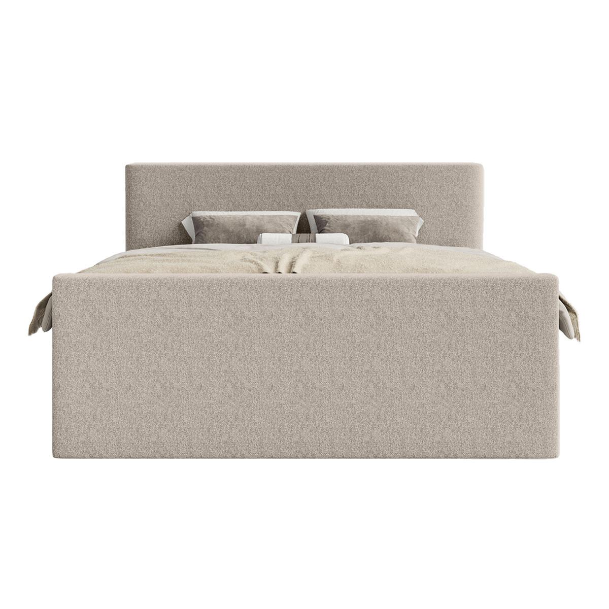 BOXSPRINGBETT VELIPOJA EASY CLEAN 140x200 cm, Taupe - Taupe, Textil (140/200cm) - Fedve