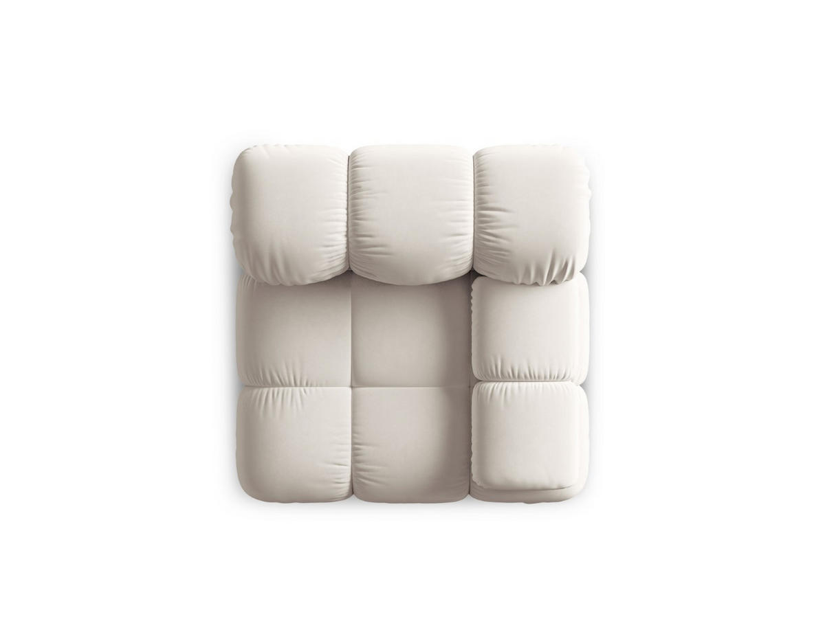 MODUL rechts Bellis aus Samt leichtes beige - Creme, Textil (94/70/94cm) - Micadoni