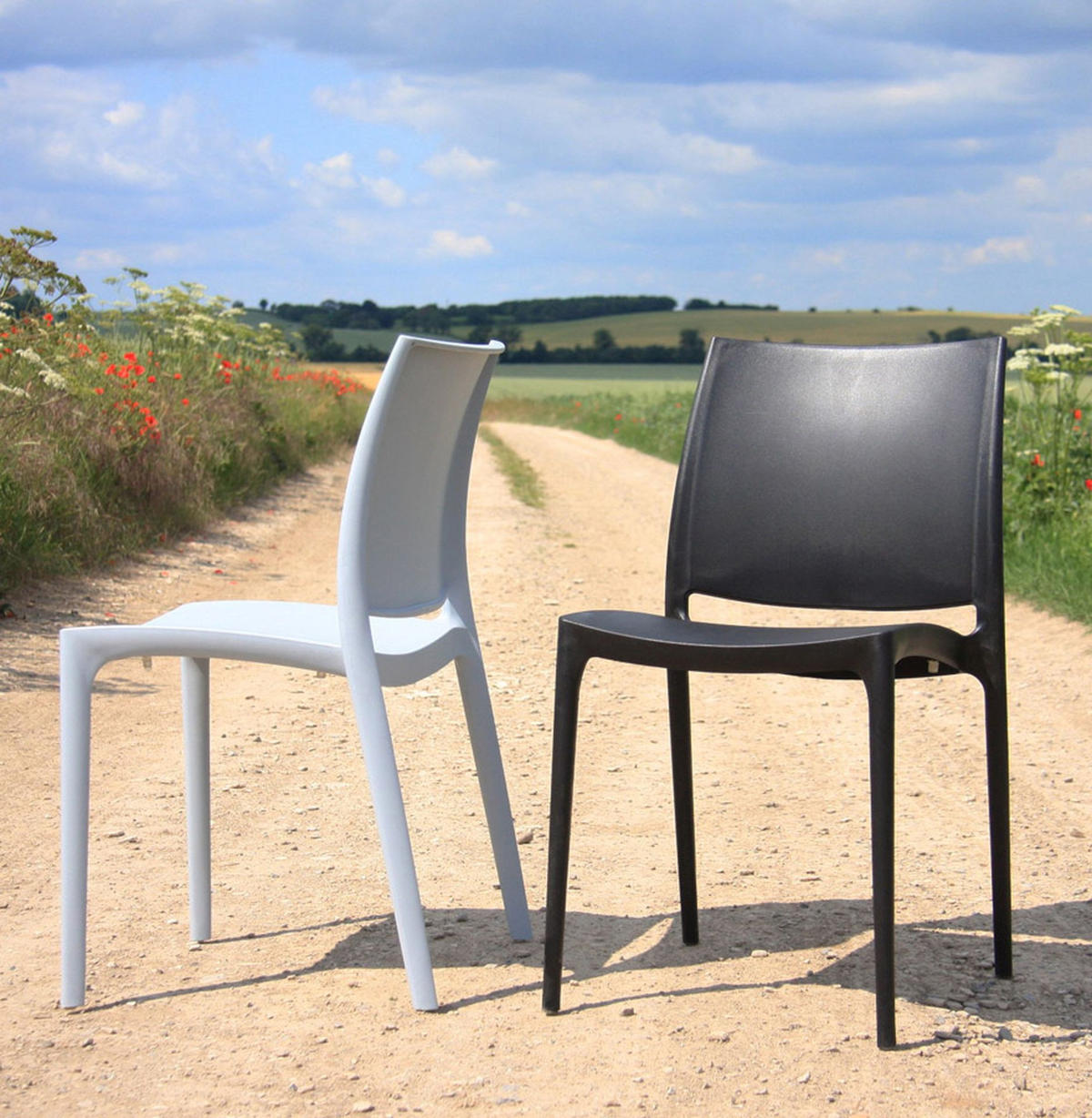 STUHL ENZO Schwarz - Schwarz, Kunststoff (44/81/45cm) - Légia Home