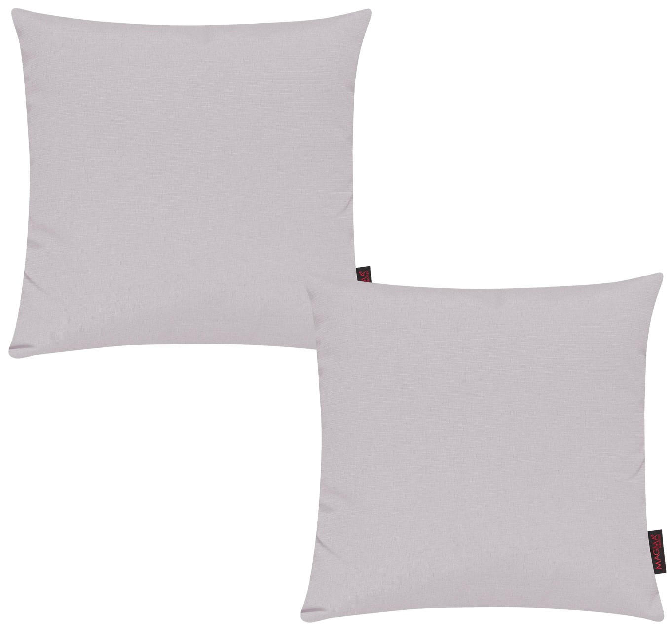 KISSENHÜLLE 2er Set Fino uni 50/50 cm - Hellgrau, Textil (50/50cm) - Magma Heimtexx