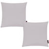 KISSENHÜLLE 2er Set Fino uni 50/50 cm - Hellgrau, Textil (50/50cm) - Magma Heimtexx