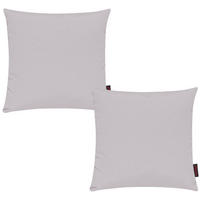 KISSENHÜLLE 2er Set Fino uni 50/50 cm - Hellgrau, Textil (50/50cm) - Magma Heimtexx
