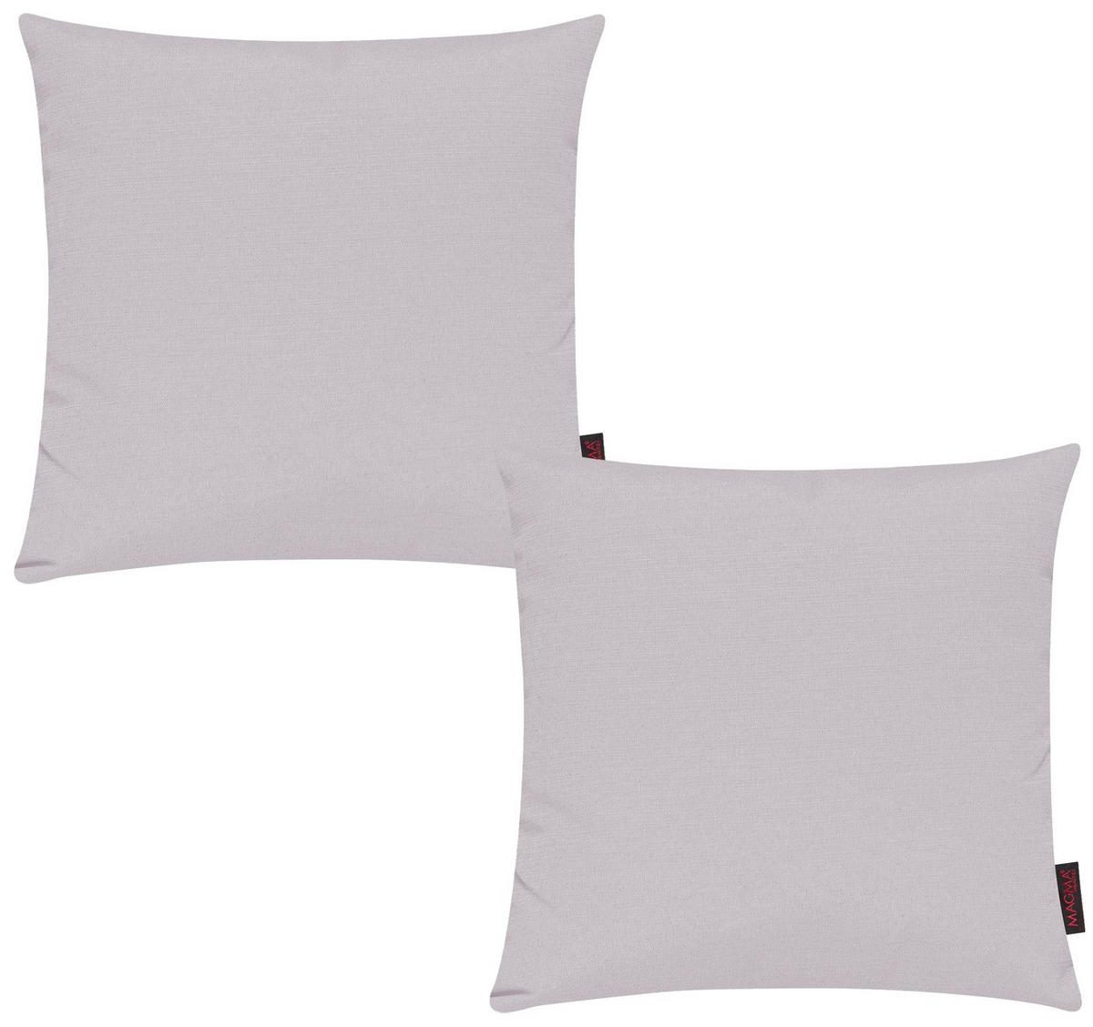 KISSENHÜLLE 2er Set Fino uni 50/50 cm - Hellgrau, Textil (50/50cm) - Magma Heimtexx