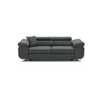 SOFA 2-SITZER MIT SCHLAFFUNKTION RIGATTO Dunkelgrau - Dunkelgrau, Textil (100/71/209cm) - Mebligo