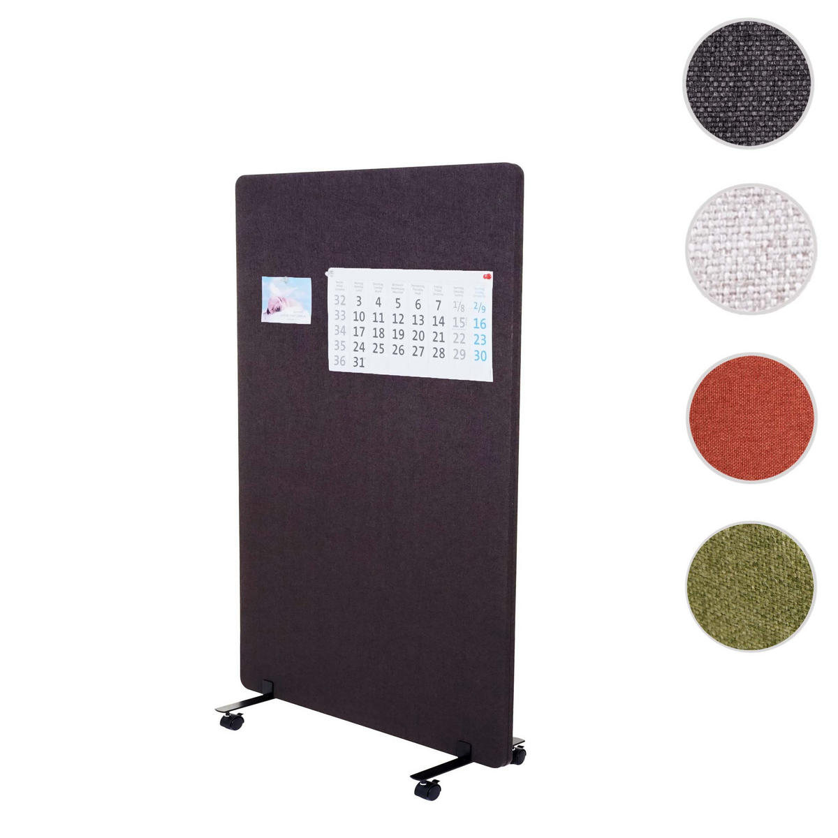 AKUSTIK-TRENNWAND Dunkelbraun - Dunkelbraun, Textil (80/127/39cm) - MCW