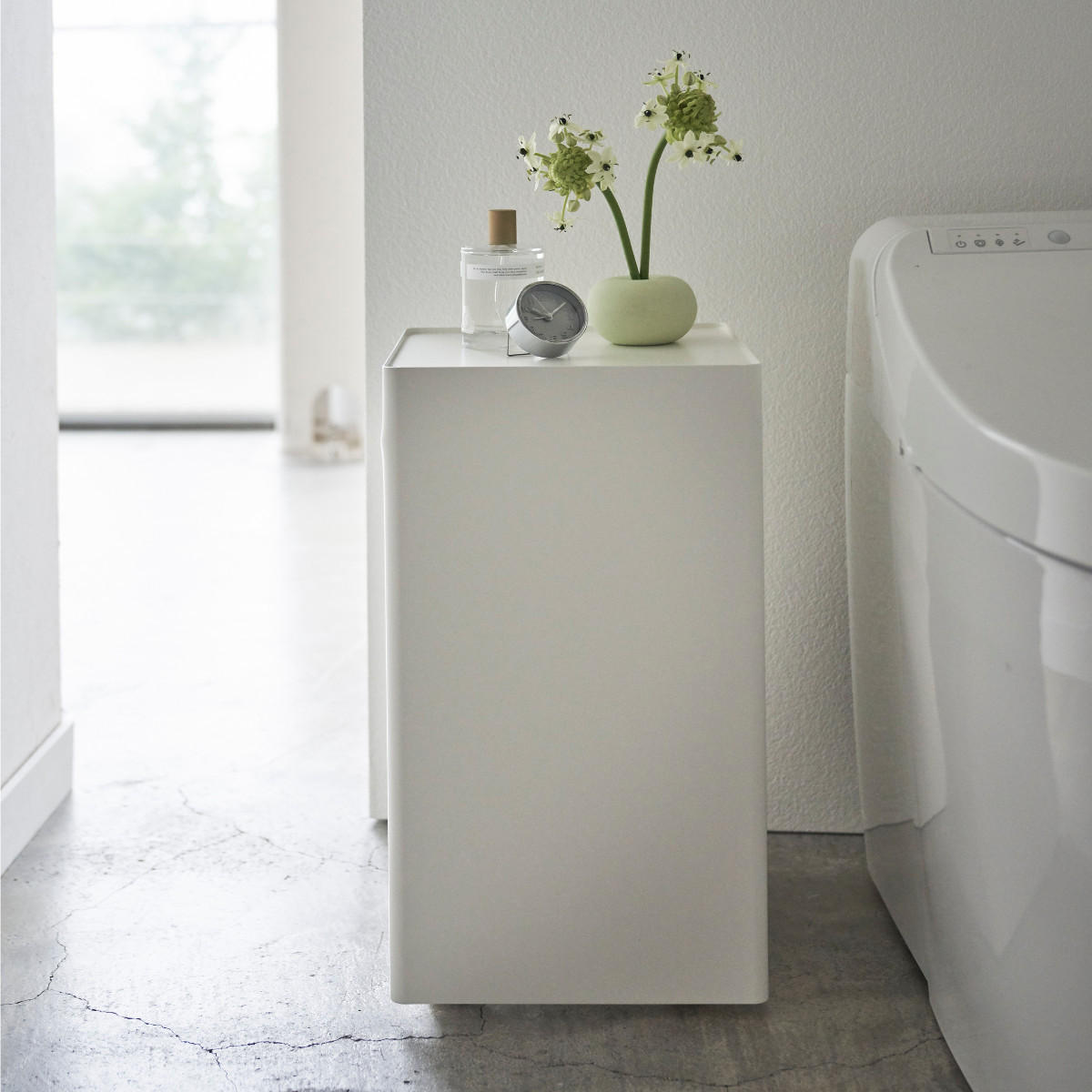 TOILETTENPAPIERHALTER mit rollen - tower 23,5/23,5/43 cm - Weiß, Metall (23.5/43/23.5cm) - Yamazaki