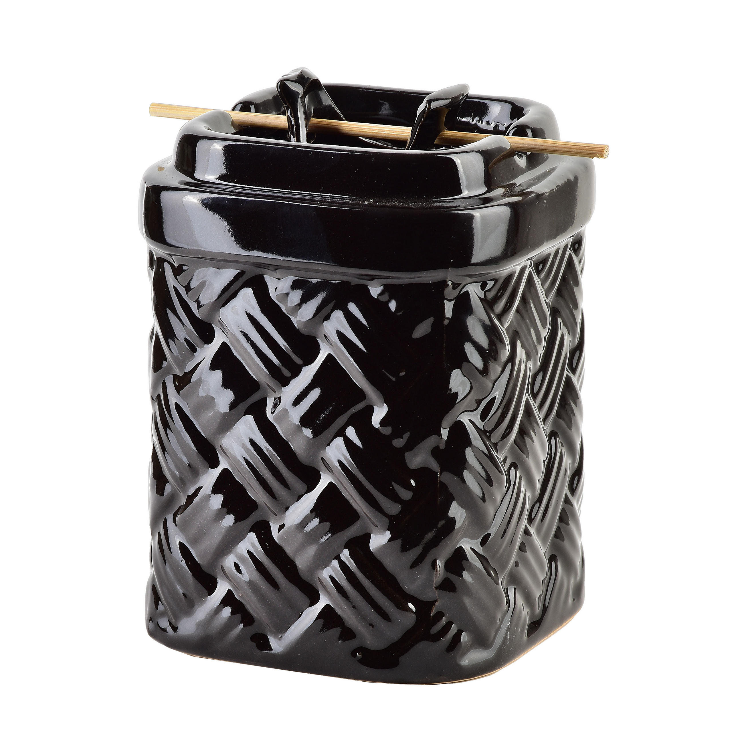 DUFTLAMPE Basic Schwarz 10/10/13 cm Keramik - Schwarz, Keramik (13cm) - Mondex