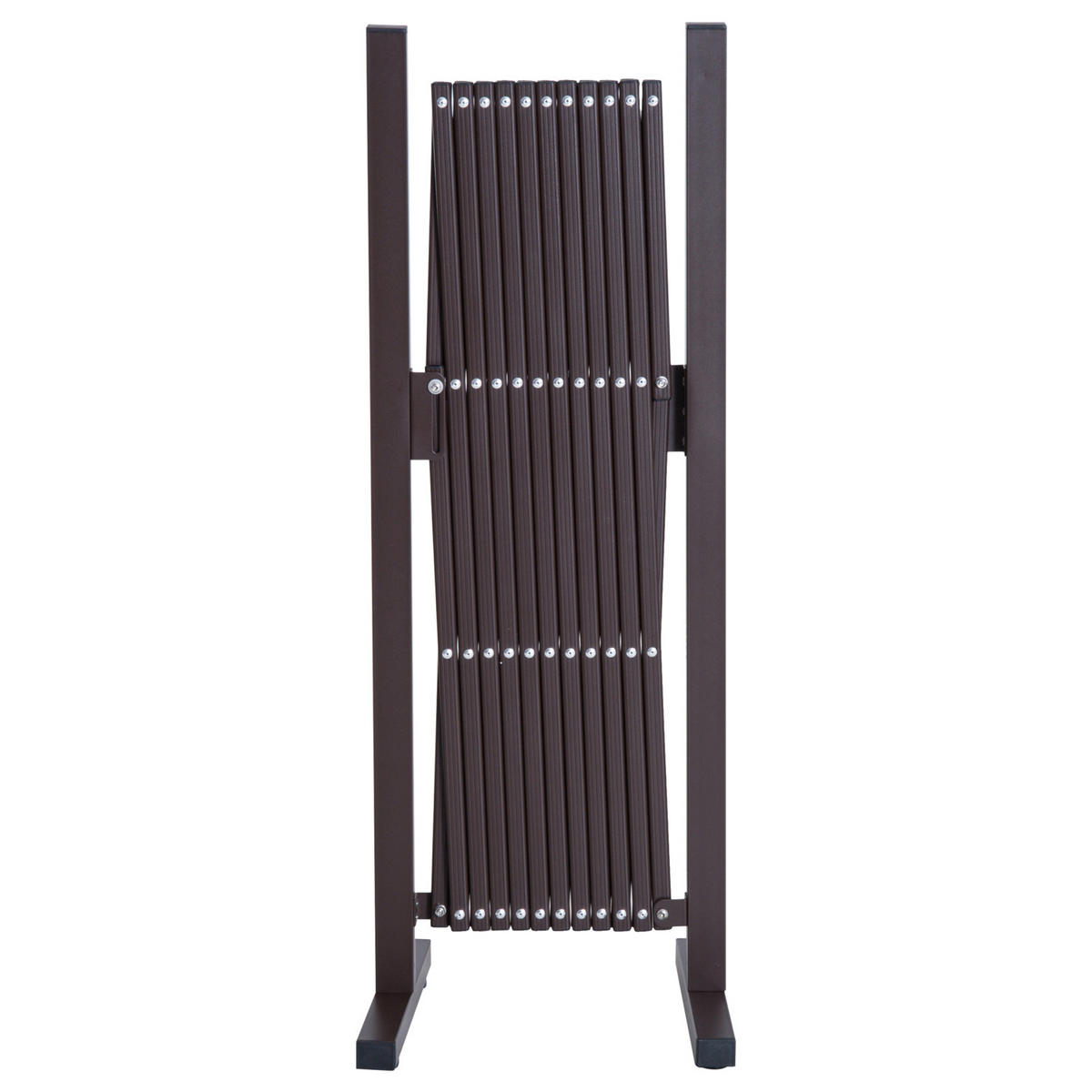 GARTENZAUN, Aluminium, Eisen, Dunkelbraun, 103,5H x 35-300L cm - Dunkelbraun, Metall (31/103cm) - Outsunny