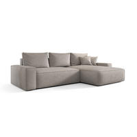 ECKSOFA Walken Mit Schlaffunktion - Hellgrau, Holzwerkstoff/Textil (280/185cm) - Fun Möbel