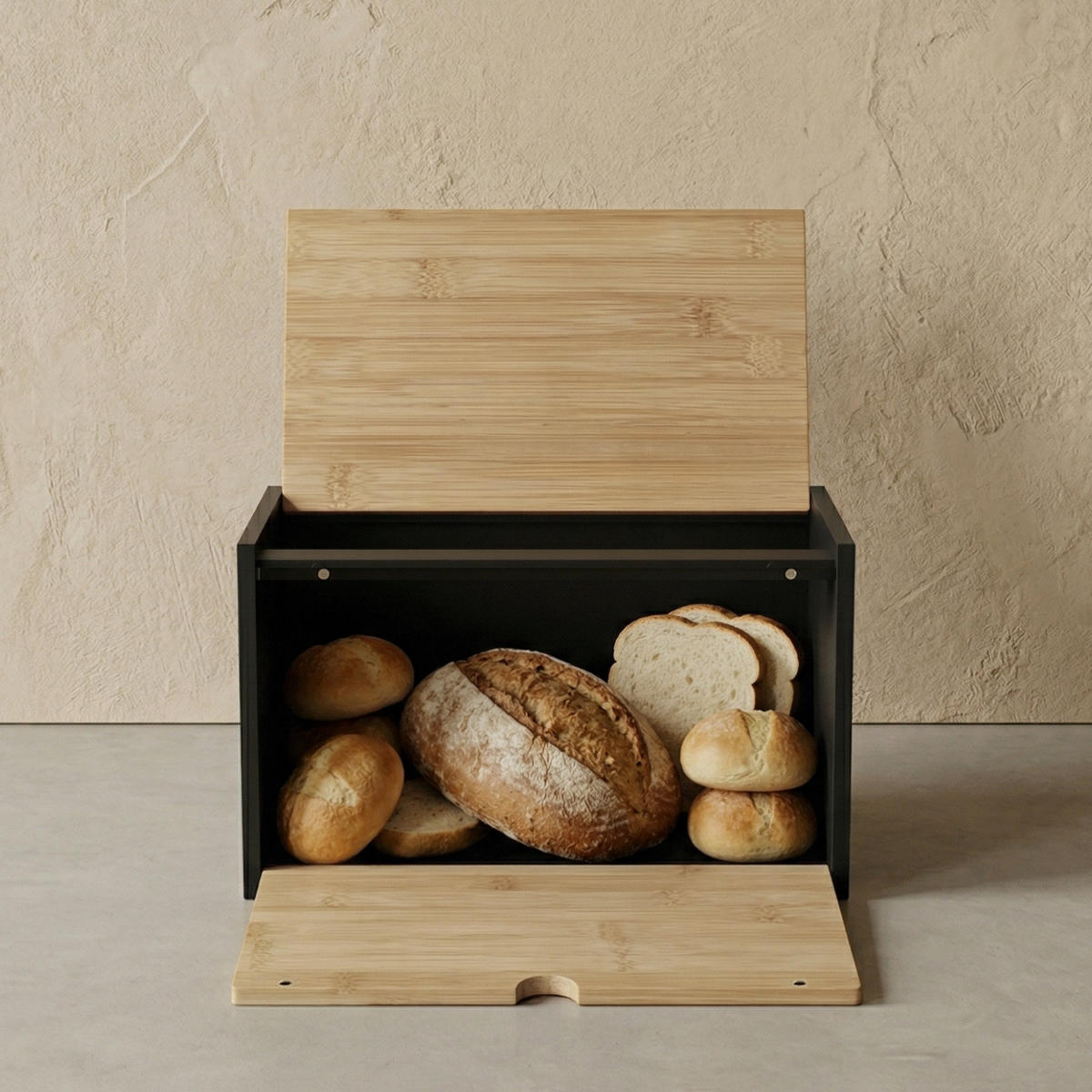 BROTKASTEN Cadre Bambus 20/33/20 cm - Beige, Naturmaterialien (33/20/20cm) - AROMELIO