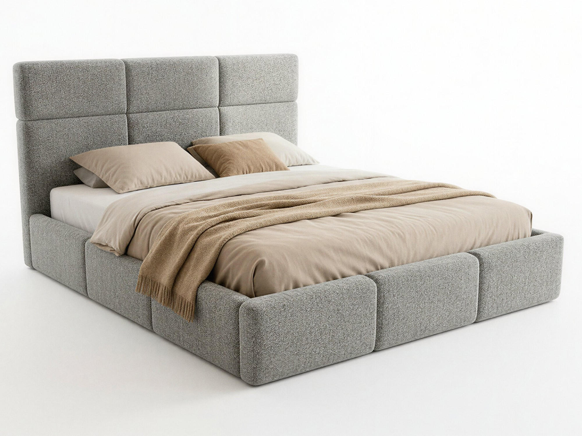 POLSTERBETT Celine - Eichefarben/Schwarz, Holz/Kunststoff (180/200cm) - Sofnet