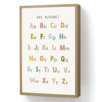 NACHTTISCHLAMPE MIT AKKU Pädagogisch - Alphabet lernen - Farbenfroh - Weiß - Buchstaben 40x60 cm - Weiß, Holzwerkstoff (8/40/60cm) - OnlyWow
