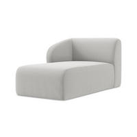 SOFAELEMENT Links Samt Stoff Grau - Silberfarben/Schwarz, Holzwerkstoff/Kunststoff (91/75/166cm) - Makamii