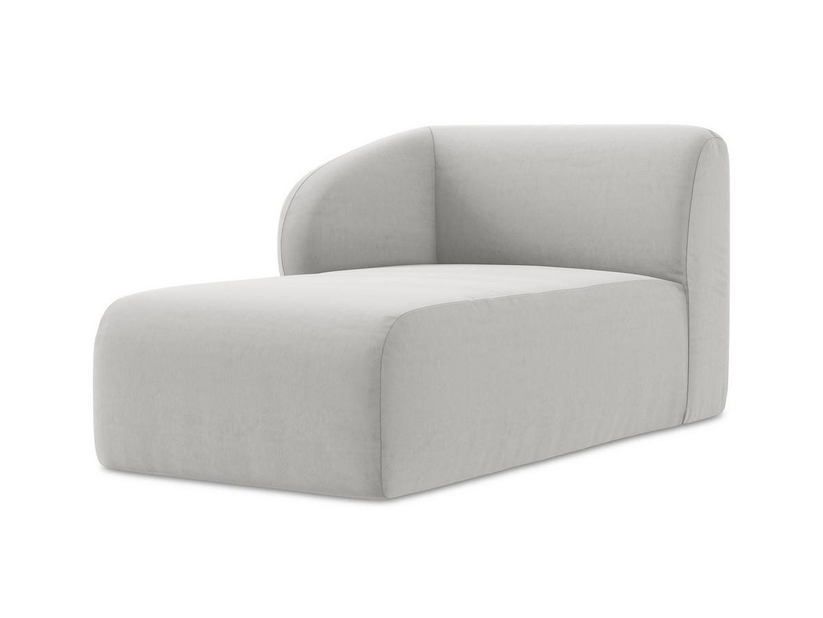 SOFAELEMENT Links Samt Stoff Grau - Silberfarben/Schwarz, Holzwerkstoff/Kunststoff (91/75/166cm) - Makamii