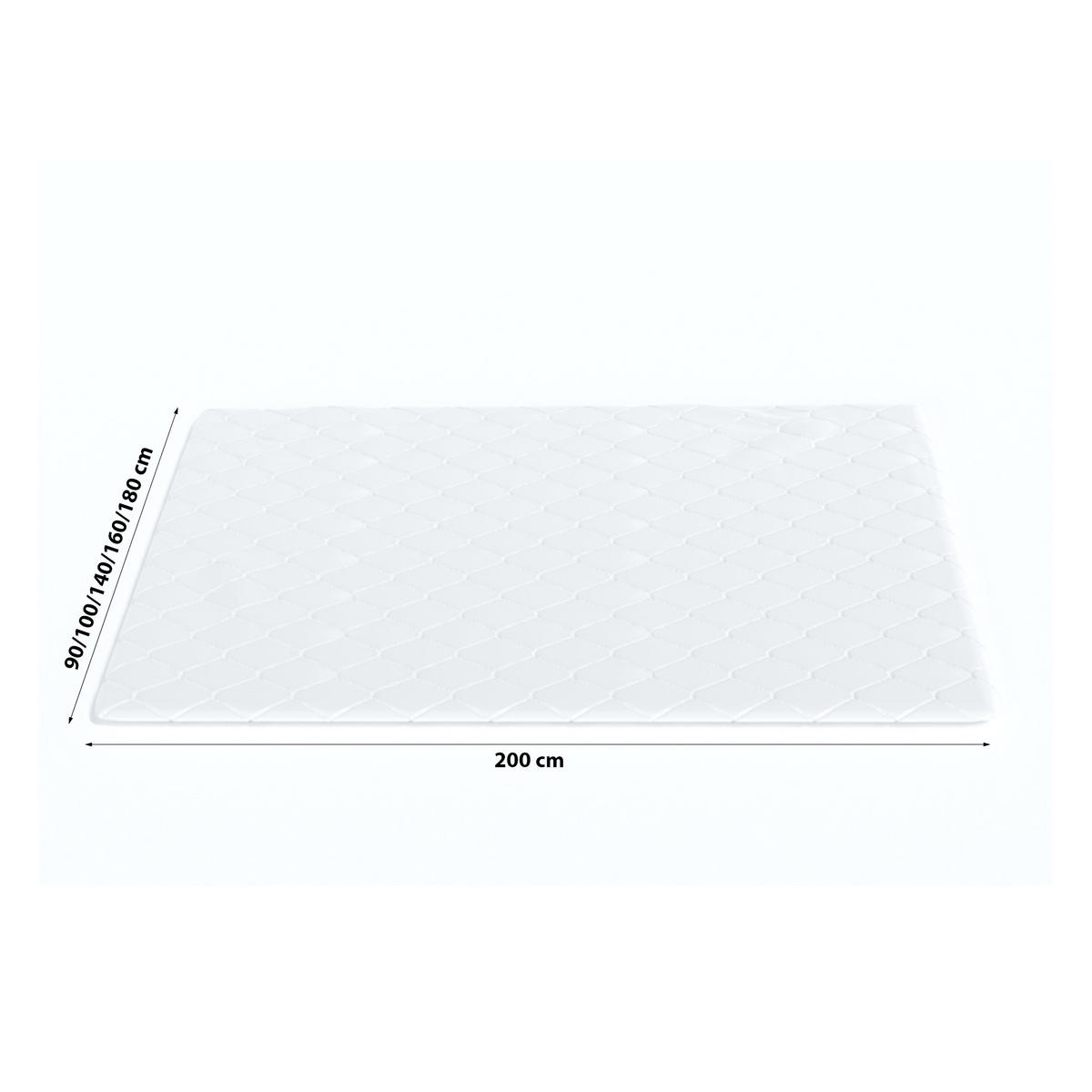 TOPPER Cody - Weiß, Textil (90/200cm) - Meblito
