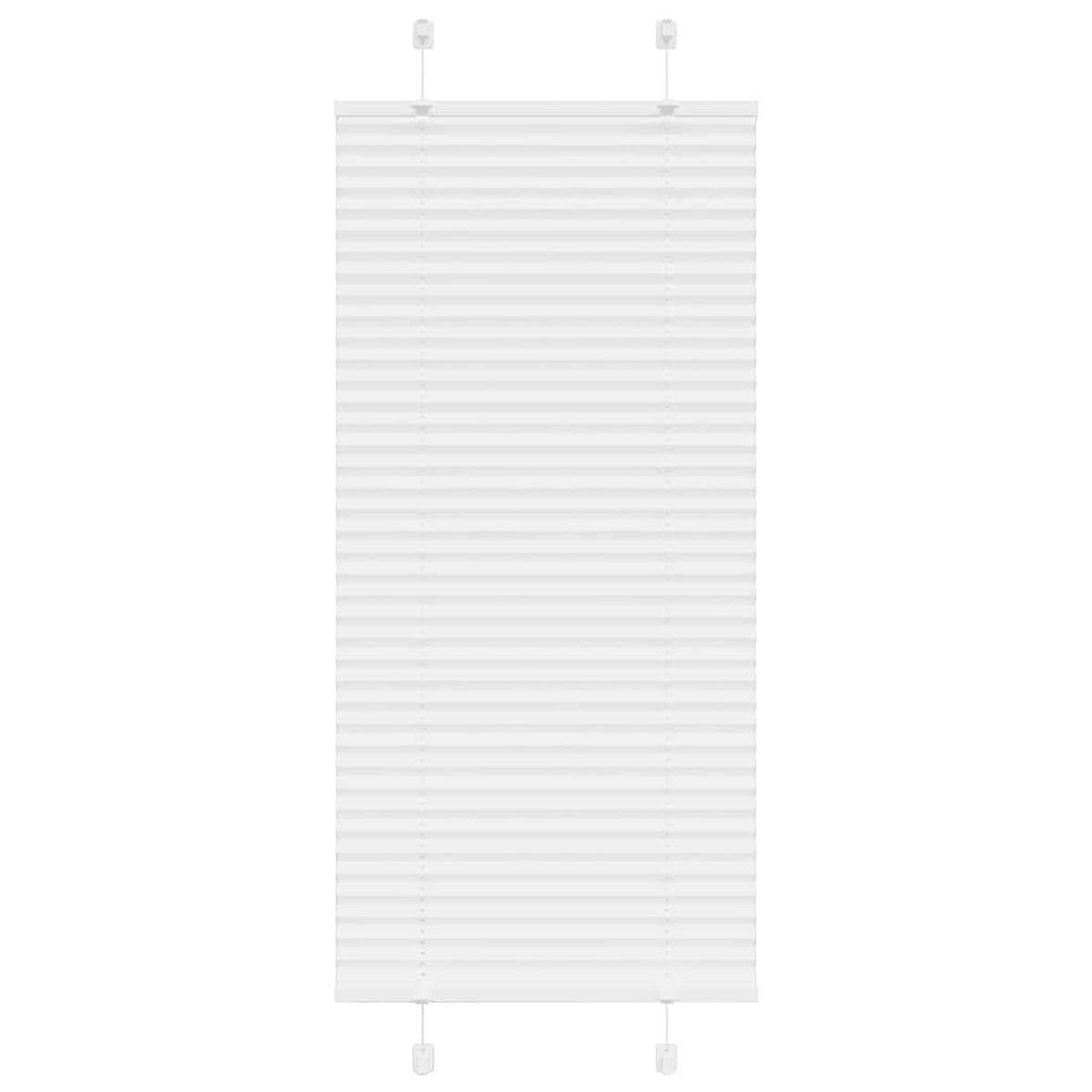 PLISSEE 65/100 cm Stoffbreite 64,4 cm aus Polyester Weiß - Weiß, Textil (65/100cm) - vidaXL