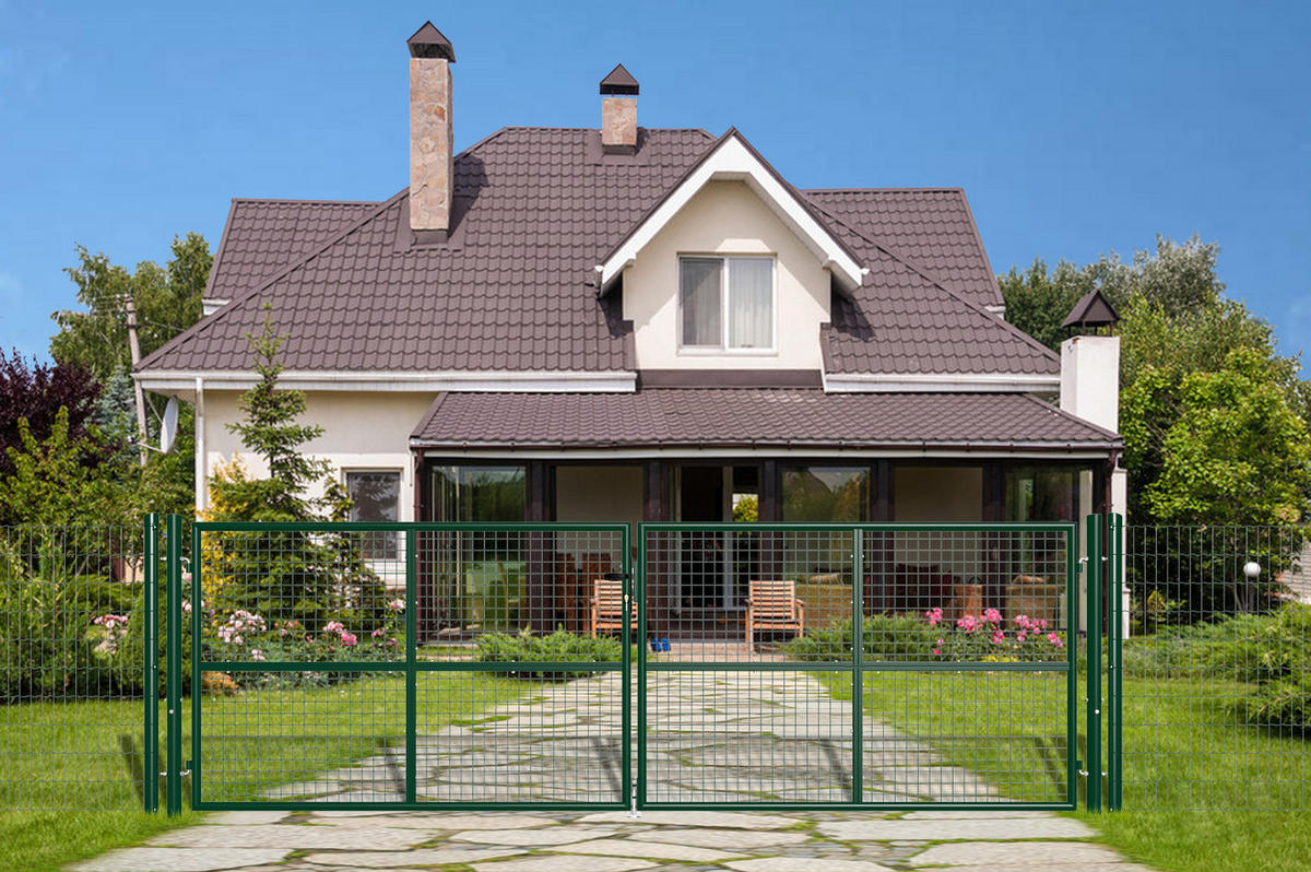 ZAUNTOR Olga Grün 4m H.130cm - Grün, Metall (406/131cm) - Casanoov