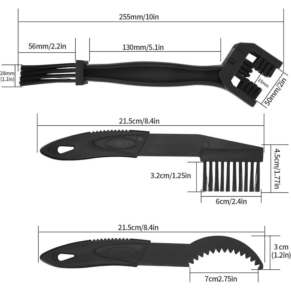 REINIGUNGSBÜRSTEN-SET für Fahrradketten 4-teilig - Multicolor, Kunststoff (5.6/5/25.5cm)