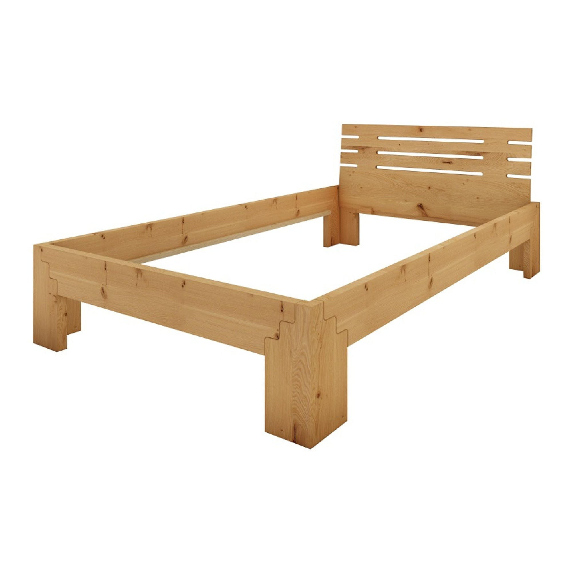 MASSIVHOLZBETT 140/200 cm aus Wildeiche - Braun, Holz (140/200cm) - MeinMassivholz