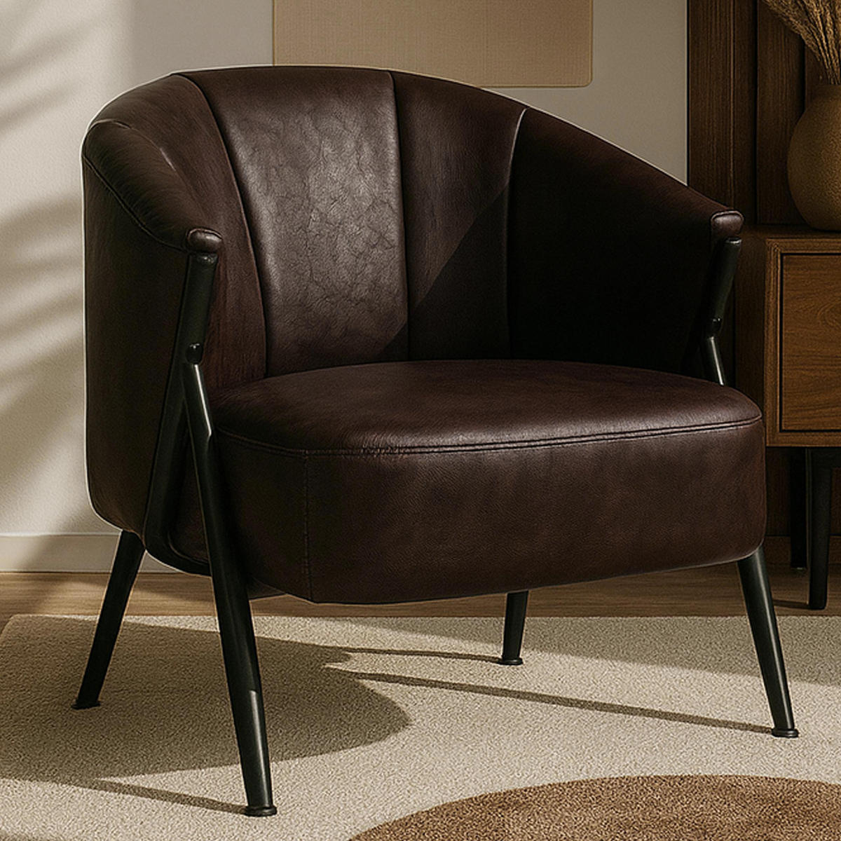 SESSEL Dunkelbraun - Dunkelbraun, Kunststoff (65/74/72cm) - MCW