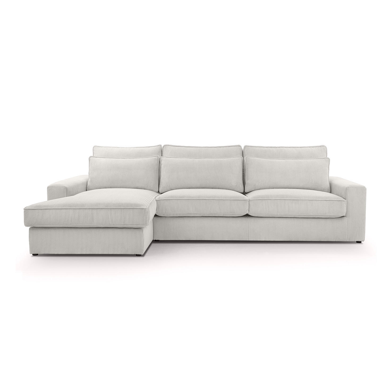 ECKSOFA 4 Sitzer Medan Mini, Hellgrau - Hellgrau, Textil (276/176cm) - Fedve