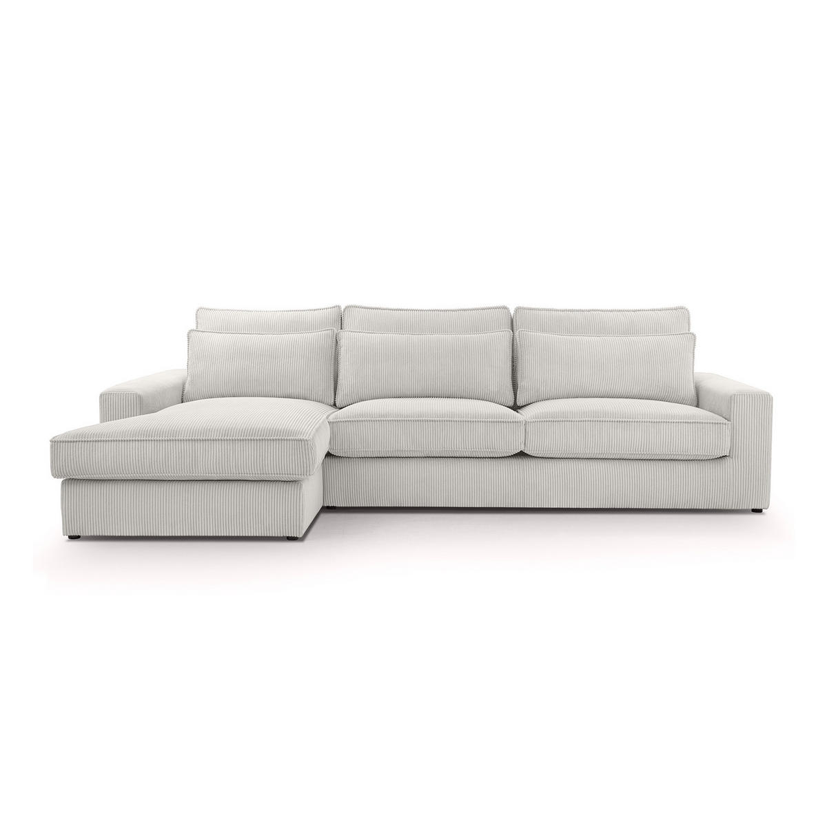 ECKSOFA 4 Sitzer Medan Mini, Hellgrau - Hellgrau, Textil (276/176cm) - Fedve