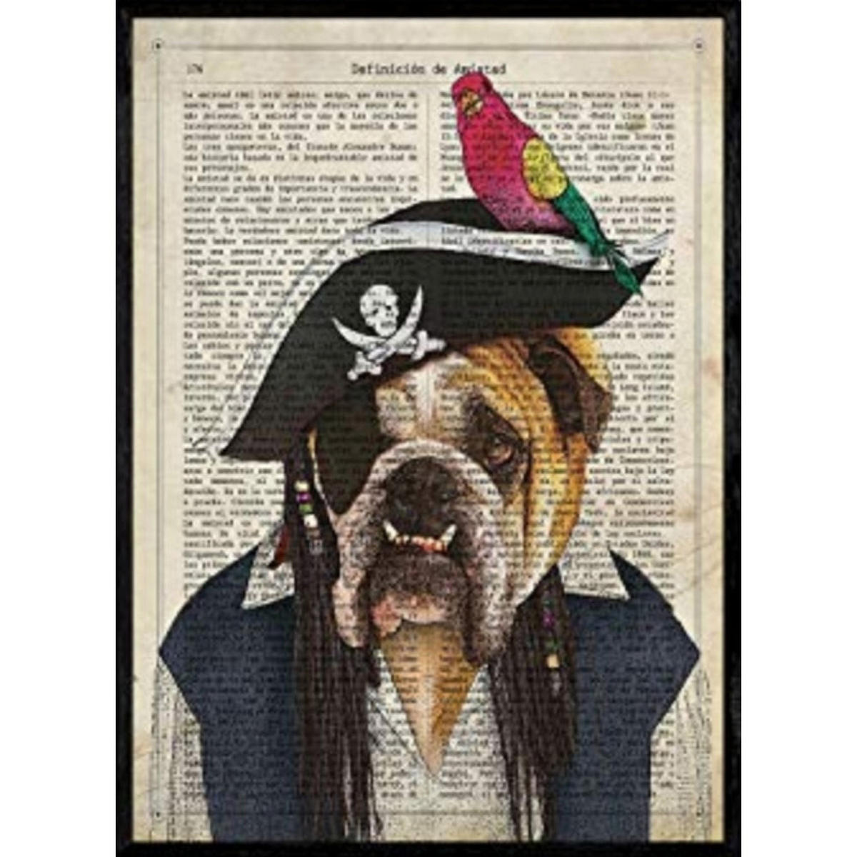 POSTER Hund Jack Sparrow . A4 Rahmenlos - Klar, Papier (29.7/5/21cm) - Nacnic