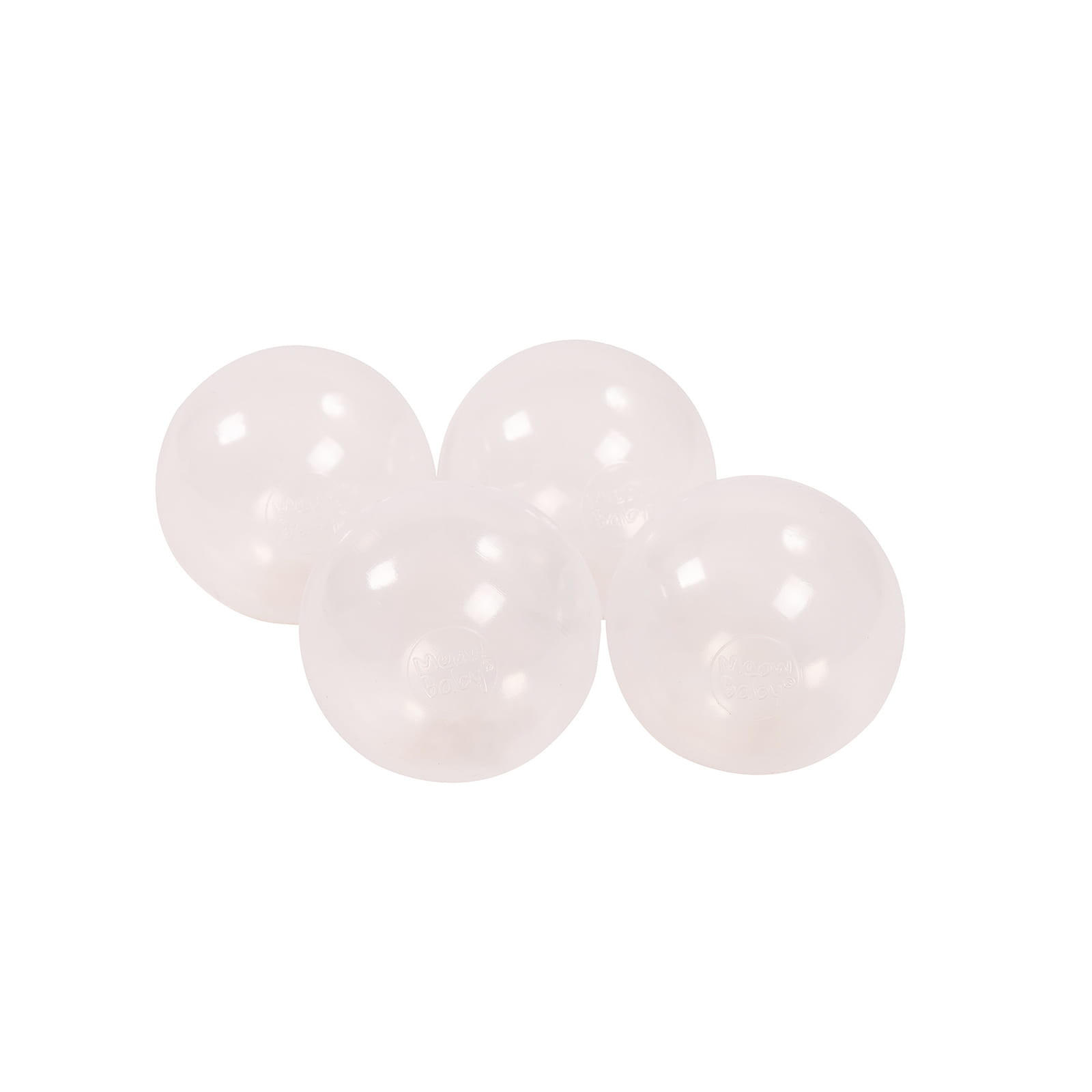 BÄLLE für Bällebad, Kinder Spielbälle, Plastikbälle 50 pcs.: Transparent - Transparent, Textil (7/7/7cm) - MeowBaby