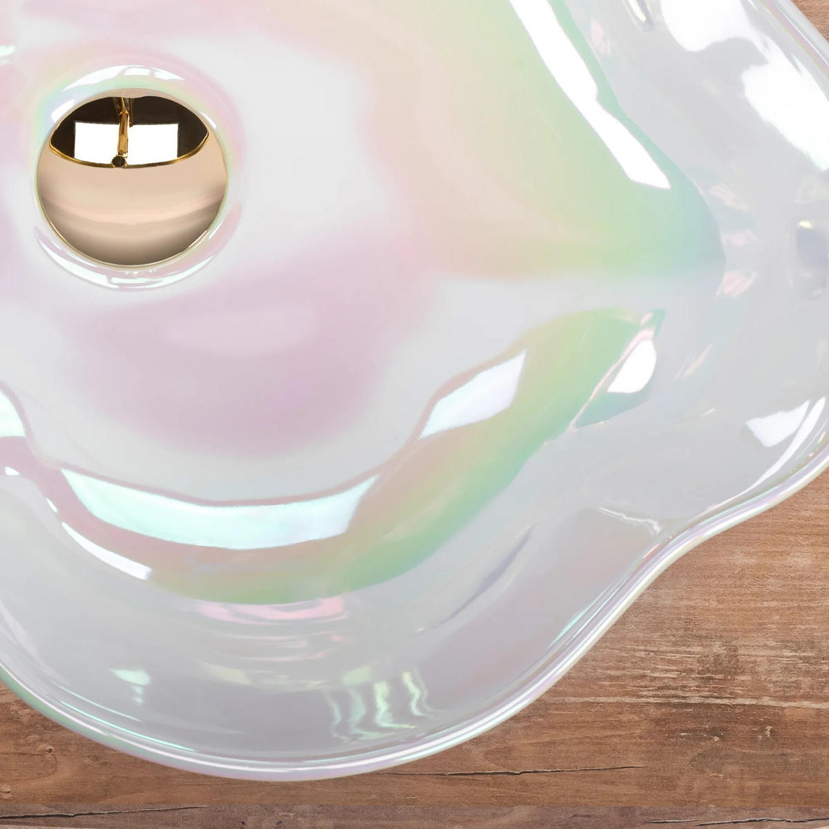AUFSATZWASCHBECKEN Rea Akoya Pearl - Pink, Keramik (38/13.5/50.5cm) - REA