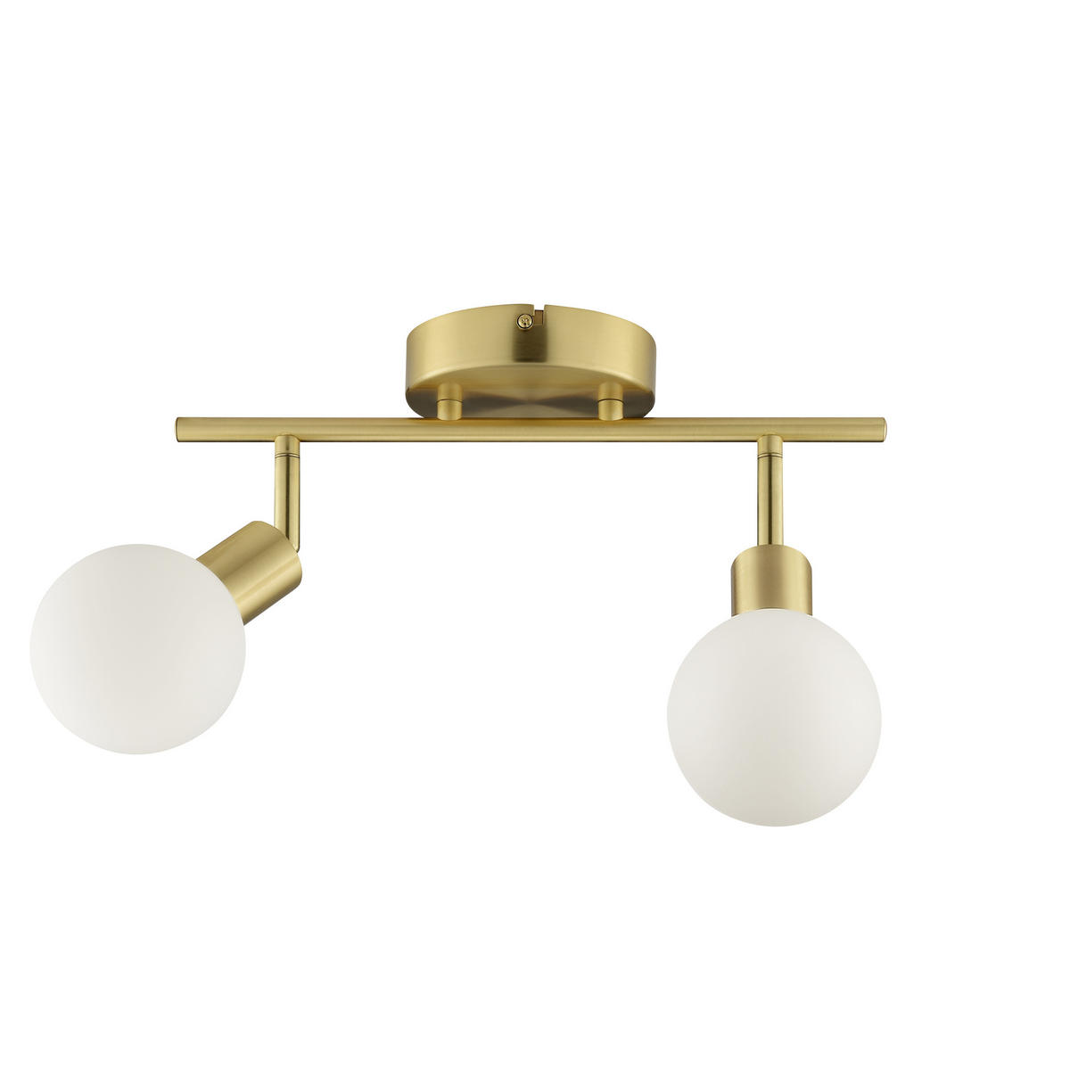 LED DECKENLEUCHTE Jorge Messing gebürstet/Weiß 12,5/41,5/22,5 cm - Multicolor, Metall (12.5/41.5/22.5cm) - Brilliant