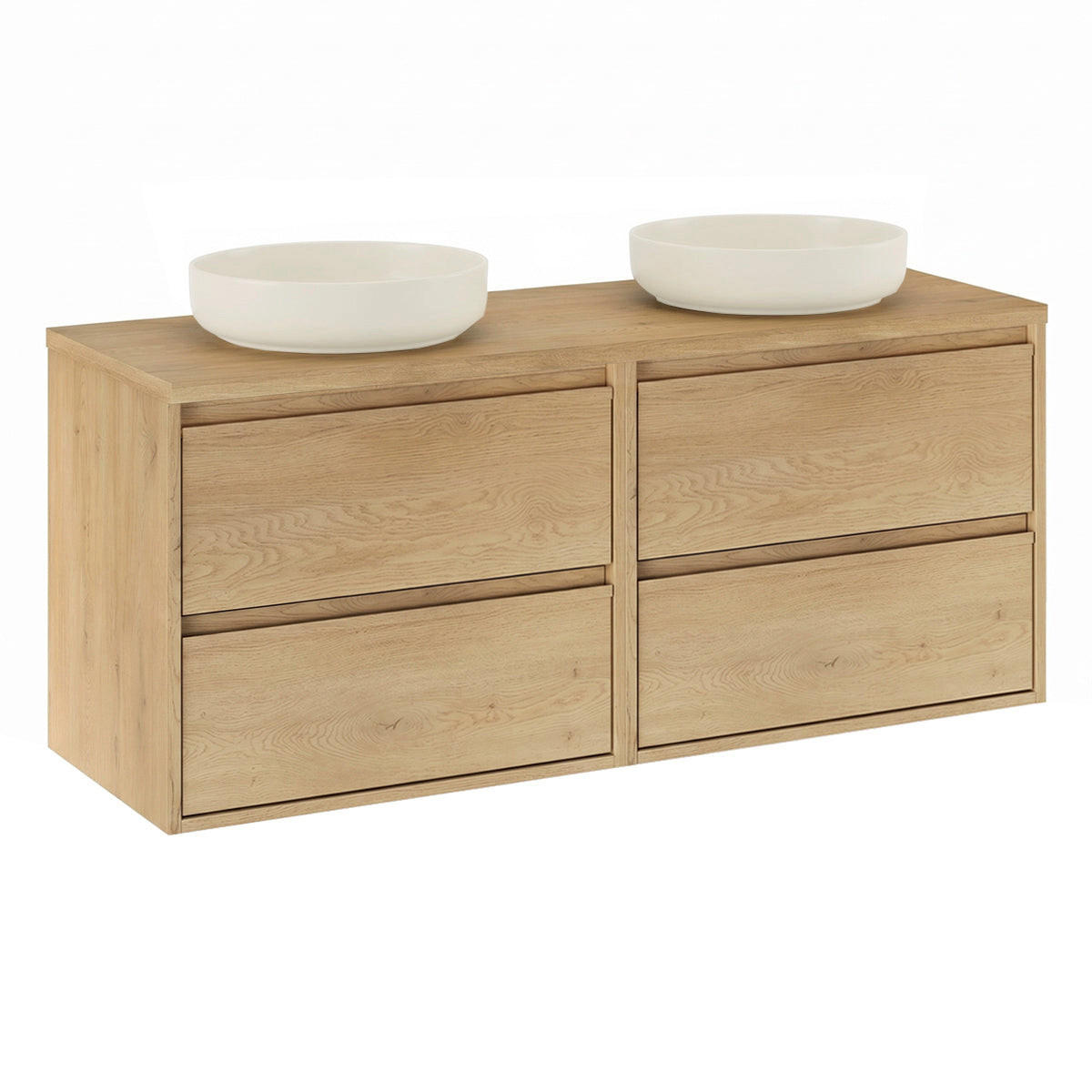 DOPPELWASCHTISCH 120cm Edmé Holz - Braun, Holzwerkstoff (120/52.2/46cm) - Petits-meubles